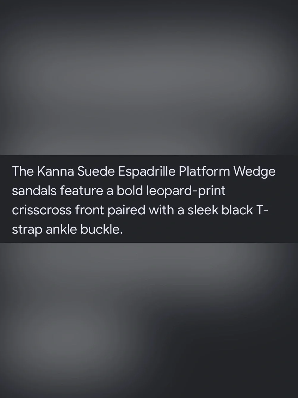 Nwt Kanna Suede Espadrille Platform Wedge animal Sandals